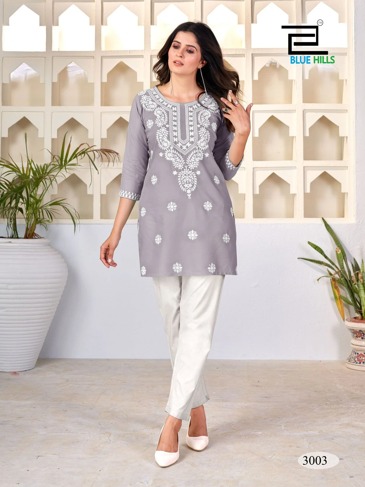 Blue Hills Amelia Vol 3 14 Kg Rayon Wholesale Fancy Kurtis Catalog — Wholesale Kurtis, Blue Hills wholesale from Surat - Gallery Image 6